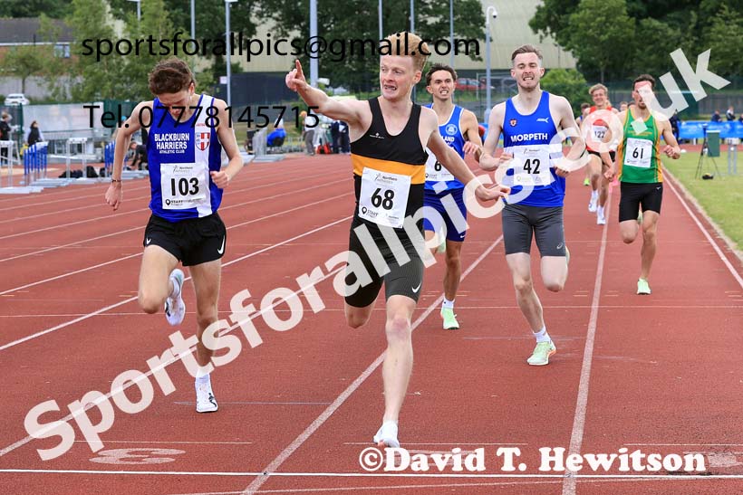 Senior Mens 1500 metres, 2024 Northern Senior and Under-20s Track and Field Champs, Middlesbrough.  Photo: David T. Hewitson/Sports for All Pics